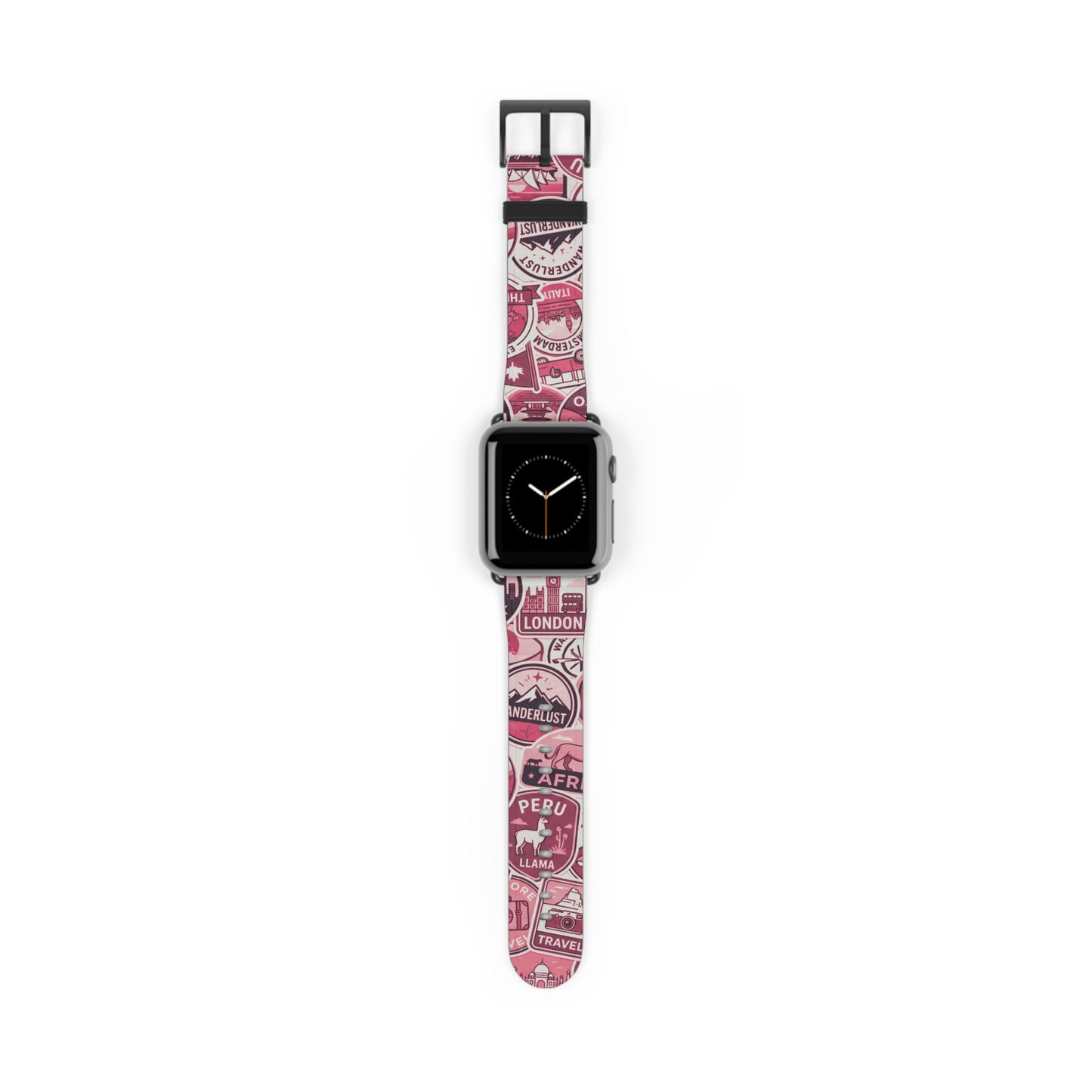 wanderlust-pink-travel-sticker-print-inspired-exclusive-apple-watch-band-Dreamy Phoenix