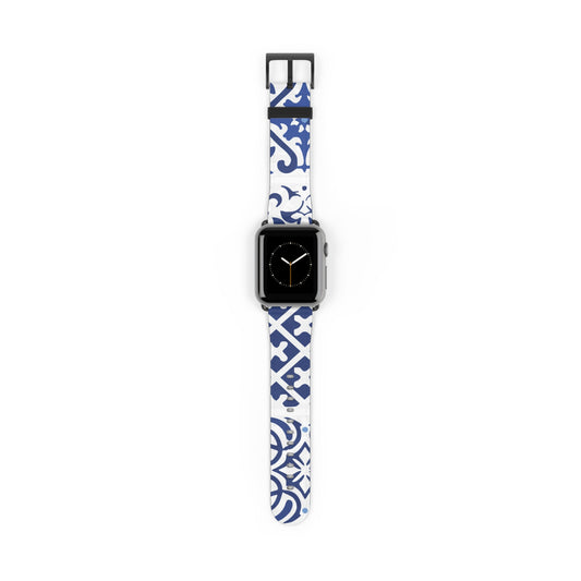 azulejos-blue-and-white-coloured-portuguese-tile-inspired-exclusive-apple-watch-band-Dreamy Phoenix