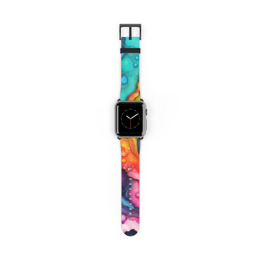 splash-multicoloured-ink-splash-vibrant-rainbow-exclusive-apple-watch-band-Dreamy Phoenix
