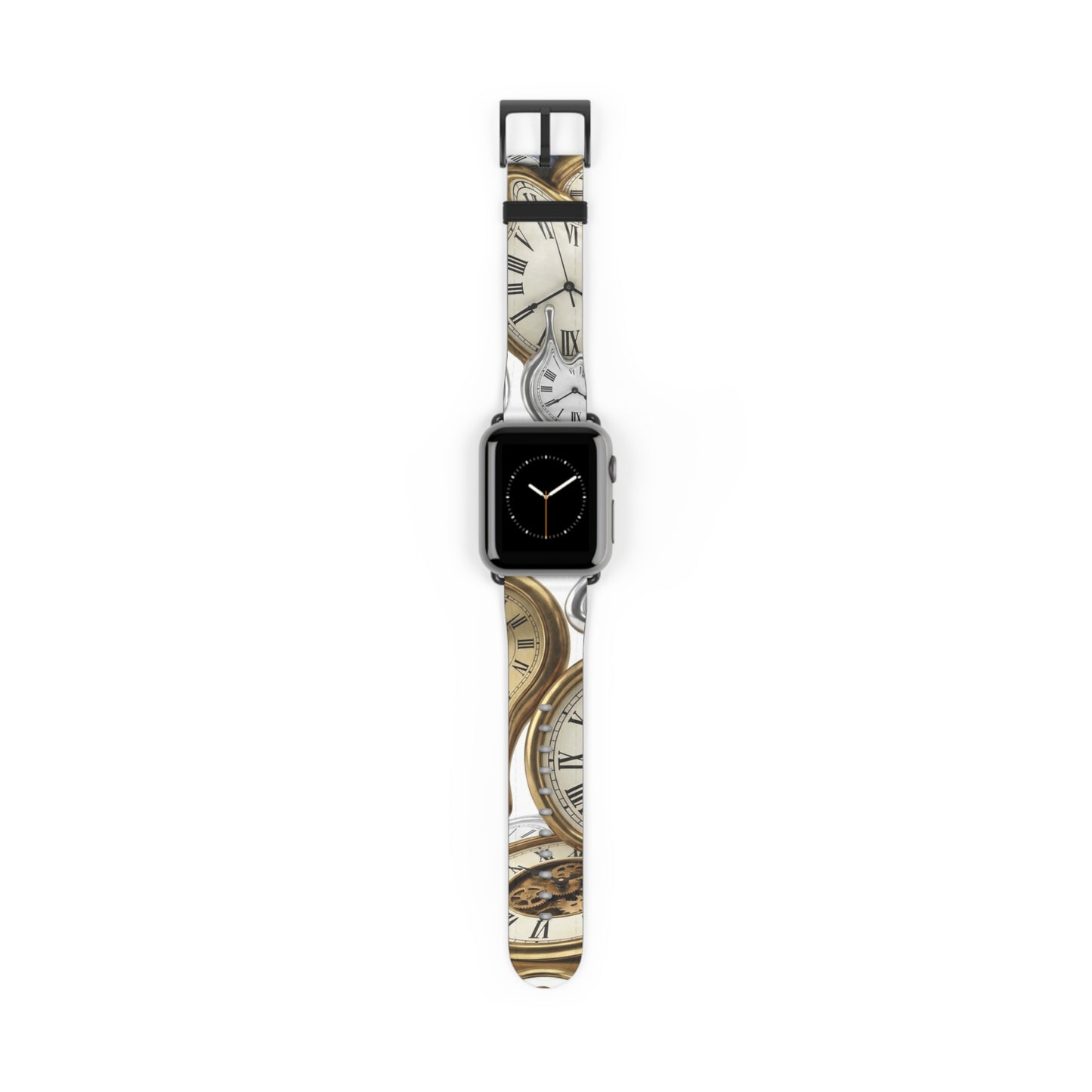 in-the-moment-melting-clocks-on-white-coloured-background-exclusive-apple-watch-band-Dreamy Phoenix
