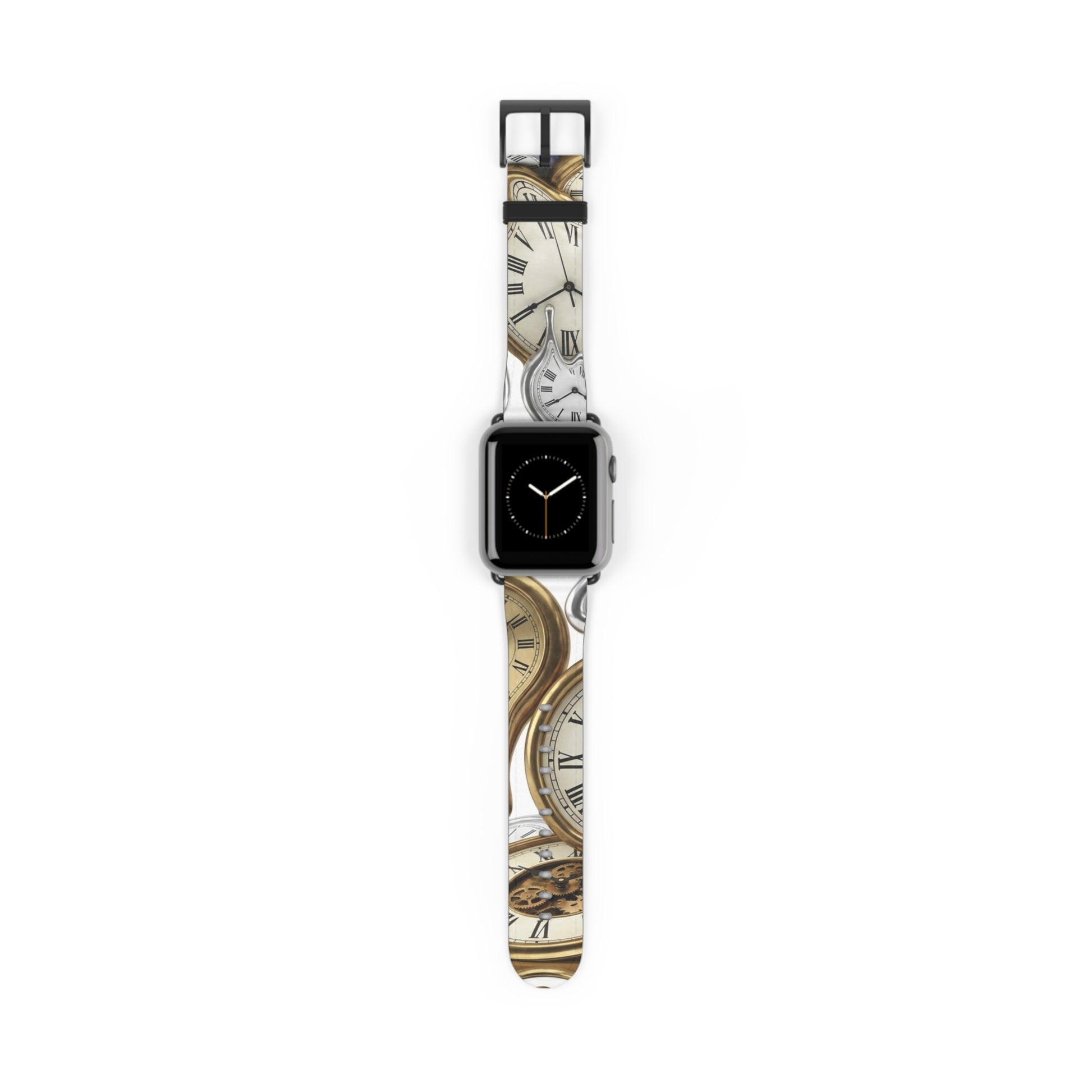 in-the-moment-melting-clocks-on-white-coloured-background-exclusive-apple-watch-band-Dreamy Phoenix