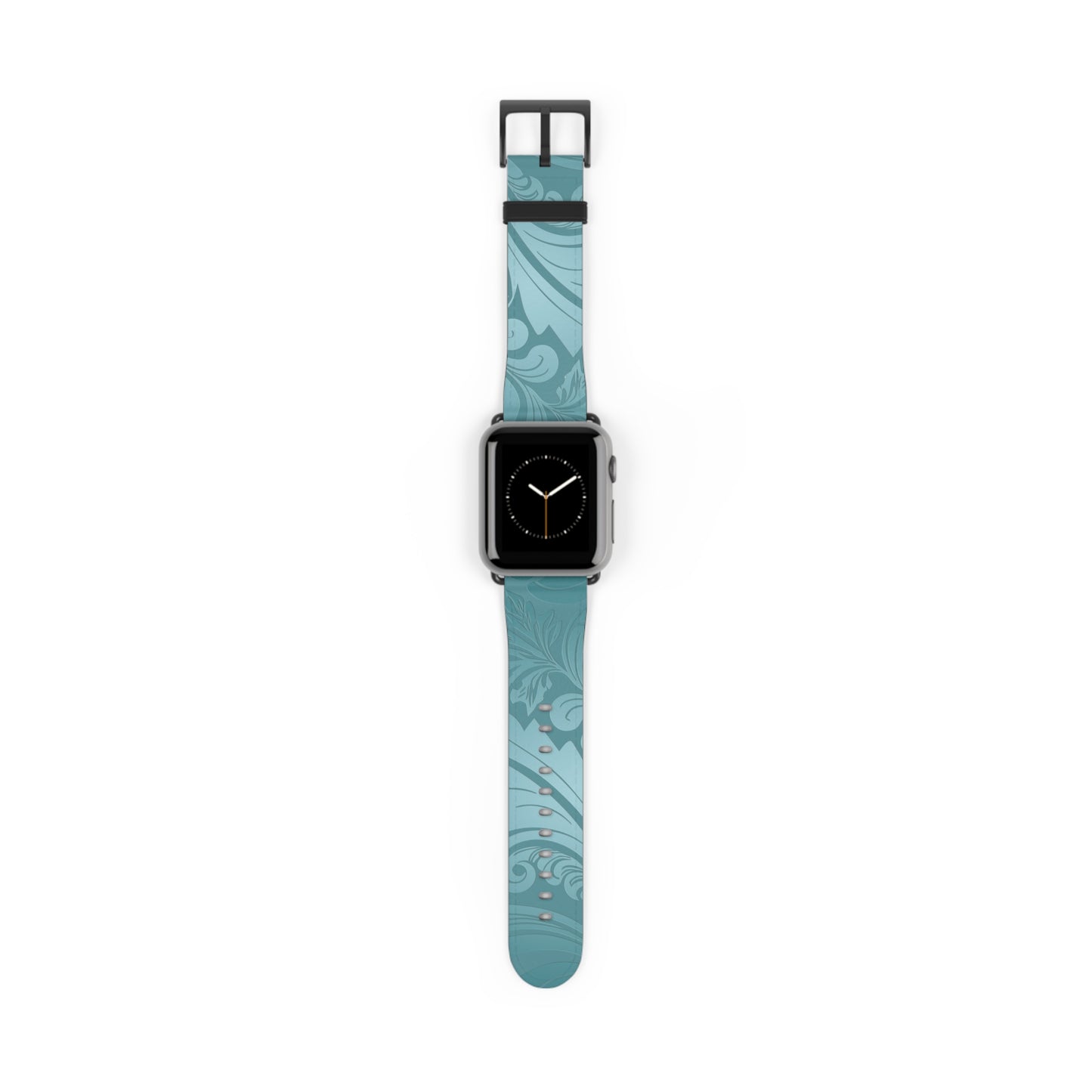 velvet-bloom-aqua-coloured-damask-print-exclusive-apple-watch-band-Dreamy Phoenix