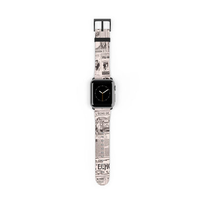 L-Echo-Nouveau-vintage-french-newspaper-inspired-exclusive-apple-watch-band-Dreamy Phoenix