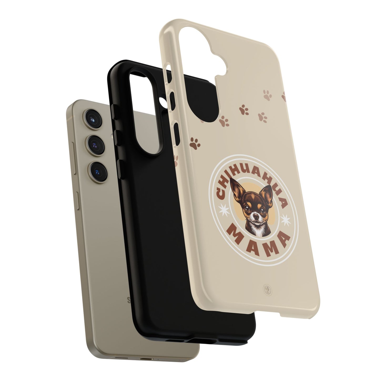 Chihuahua Mama - (Brown) Tough Dual Layer Phone Case