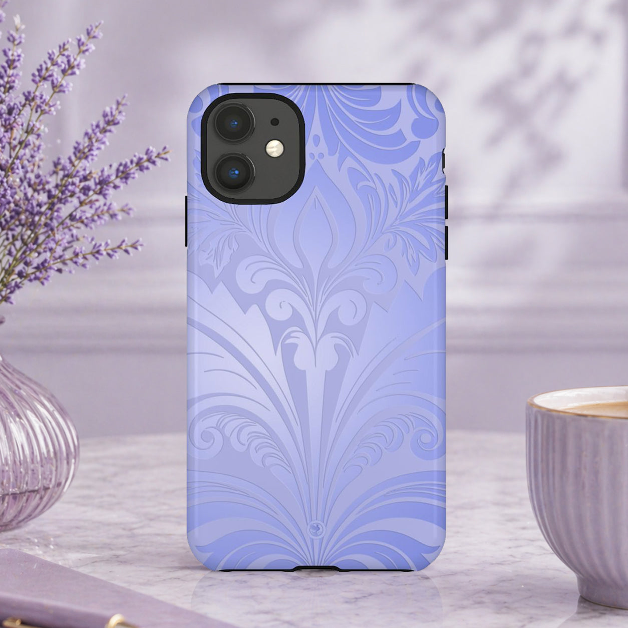 velvet-bloom-lilac-colour-damask-pattern-tough-Phone-Cover-exclusive-to-Dreamy Phoenix