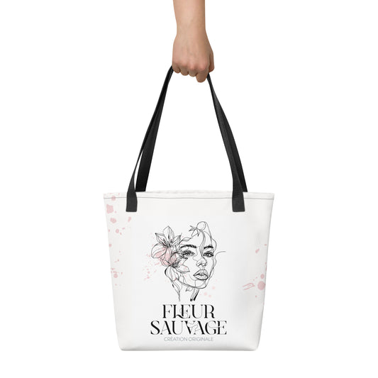 fleur-sauvage-tote-bag-black-15x15-back-Dreamy Phoenix