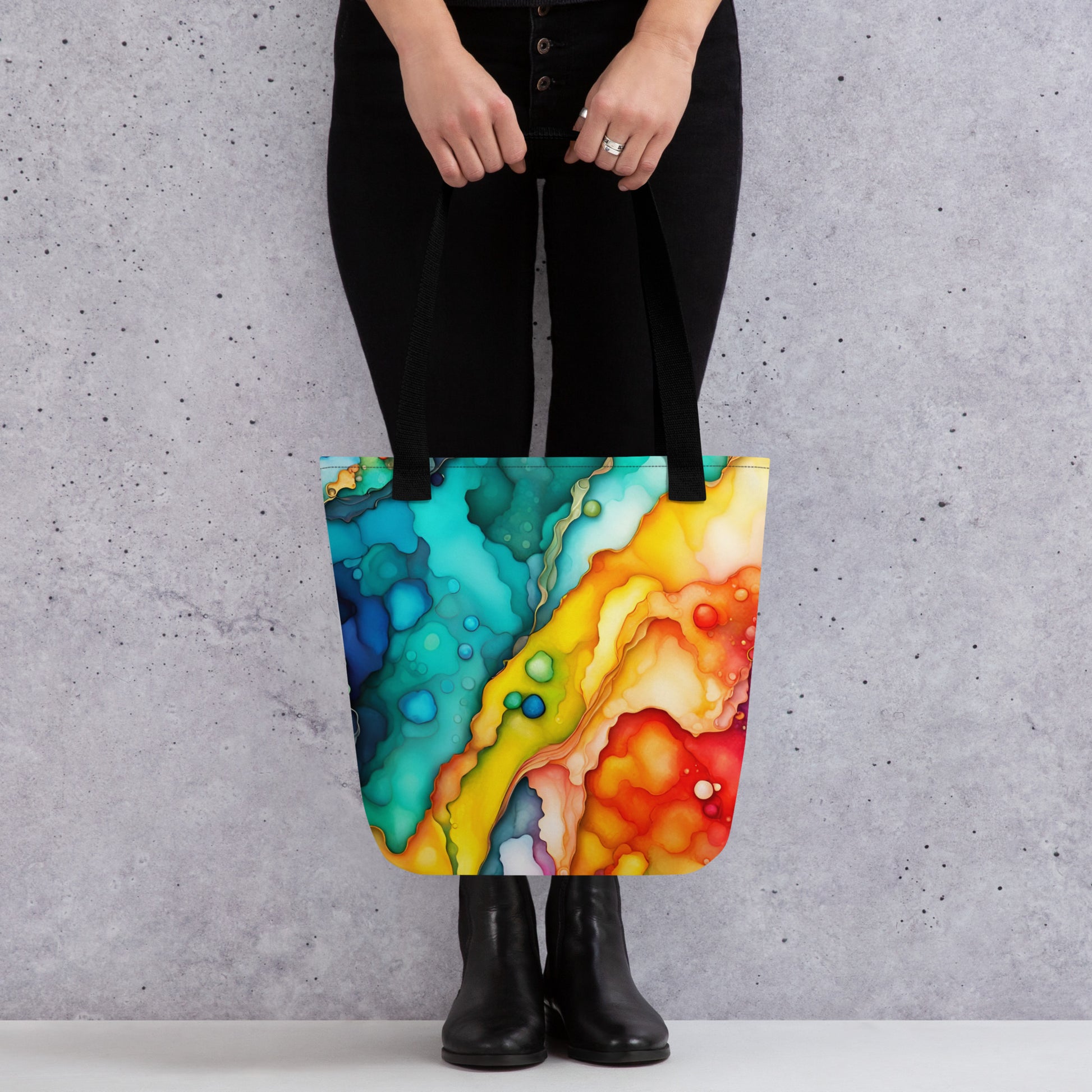 all-over-print-tote-bag-black-15x15-front-69bbd5ec8ad75 - Dreamy Phoenix
