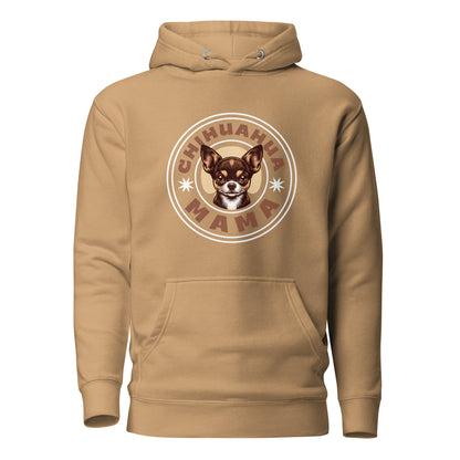 Chihuahua-Mama-unisex-premium-pullover-hoodie-khaki-front-view-Dreamy Phoenix