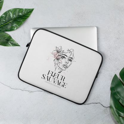 Fleur-Sauvage-laptop-sleeve-13-front-view-Dreamy Phoenix