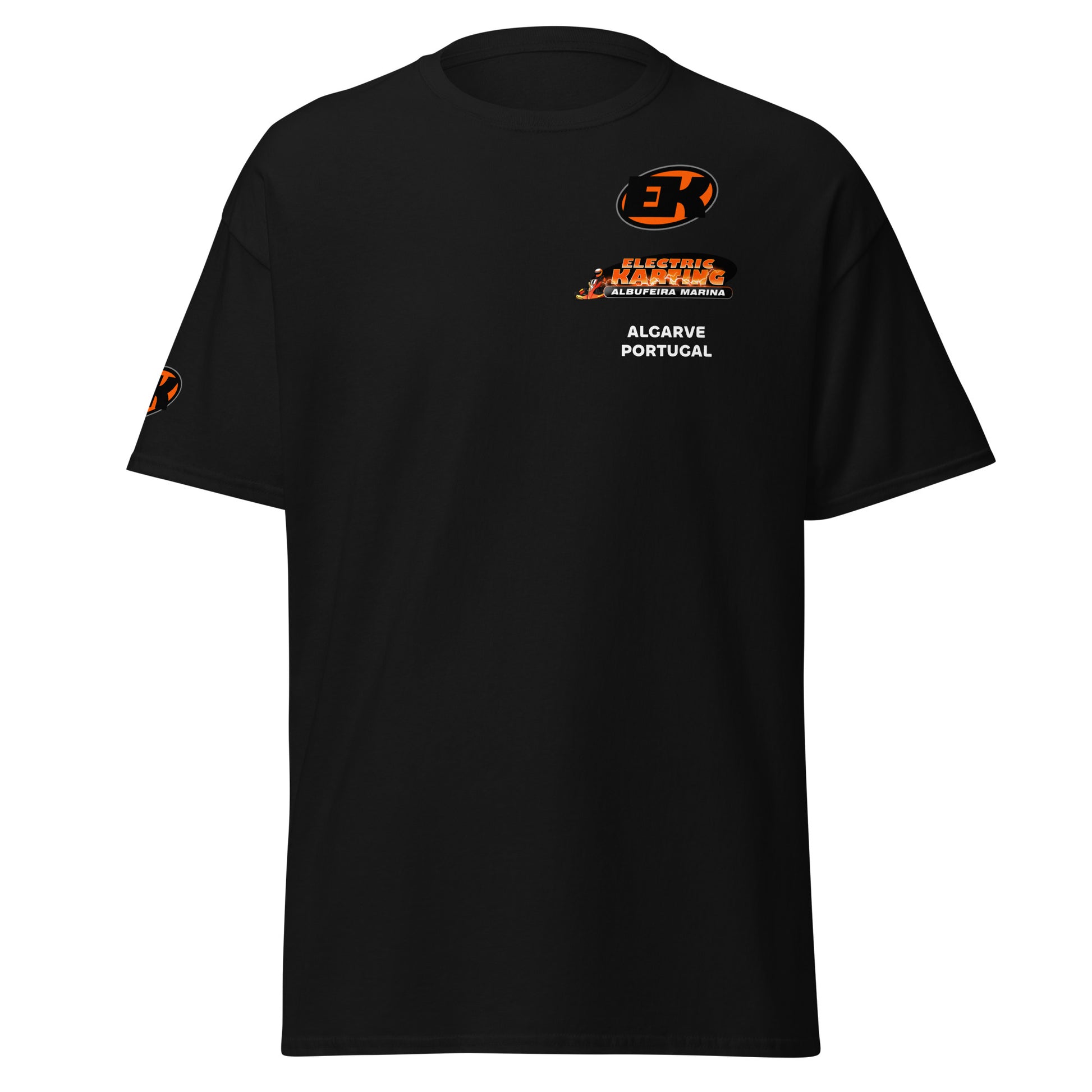 personalised-electric-karting-unisex-classic-tee-black-colour-front-view-Dreamy Phoenix