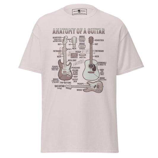 anatomy-of-a-guitar-unisex-classic-tee-ice-grey-colour-front-view-Dreamy Phoenix