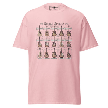 guitar-species-vintage-style-unisex-classic-tee-light-pink-colour-front-view-Dreamy Phoenix