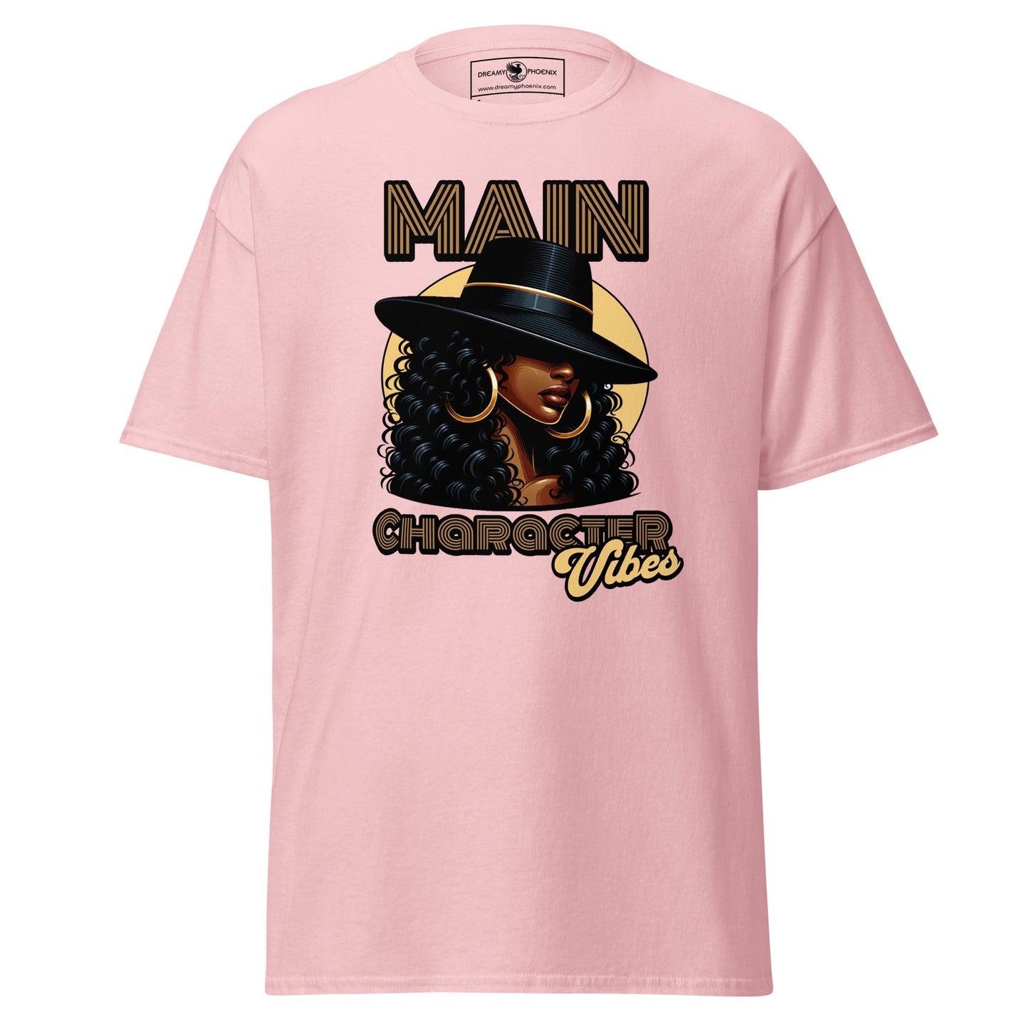 main-character-vibes-retro-motown-edition-classic-tee-light-pink-colour-front-exclusive-to-Dreamy Phoenix