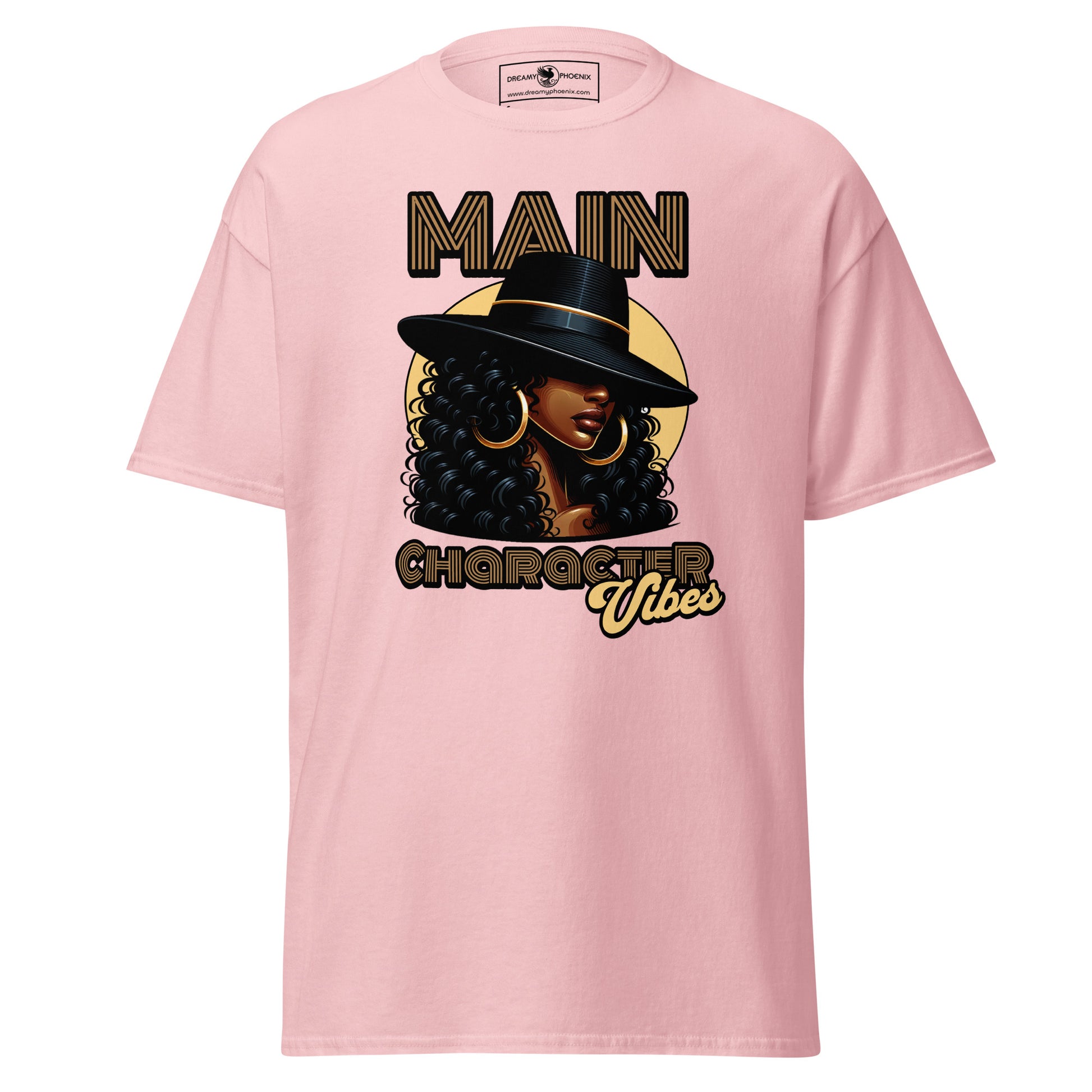 main-character-vibes-retro-motown-edition-classic-tee-light-pink-colour-front-exclusive-to-Dreamy Phoenix