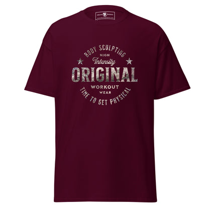 original-workout-wear-unisex-classic-gym-tee-maroon-front-view-Dreamy Phoenix