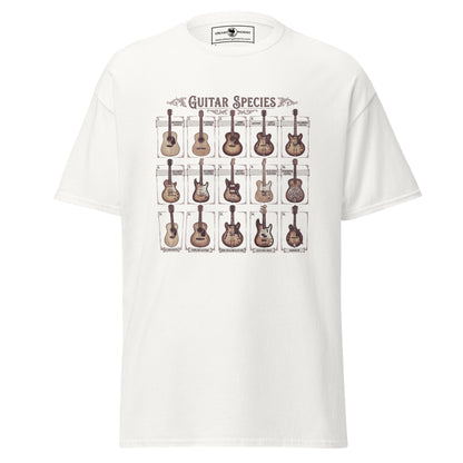 guitar-species-vintage-style-unisex-classic-tee-white-colour-front-view-Dreamy Phoenix
