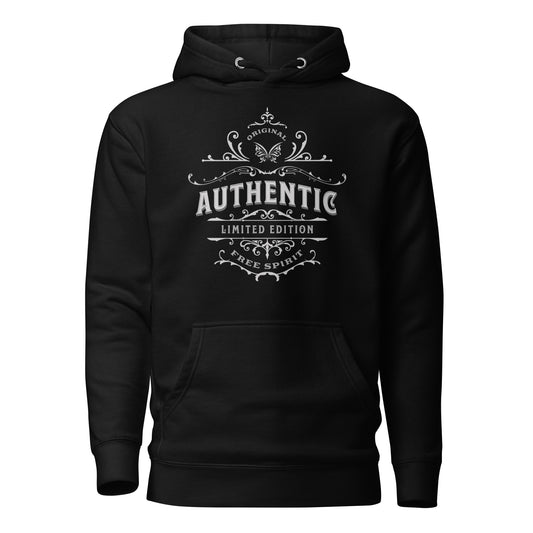 authentic-free-spirit-unisex-premium-pullover-hoodie-black-front-view-Dreamy Phoenix