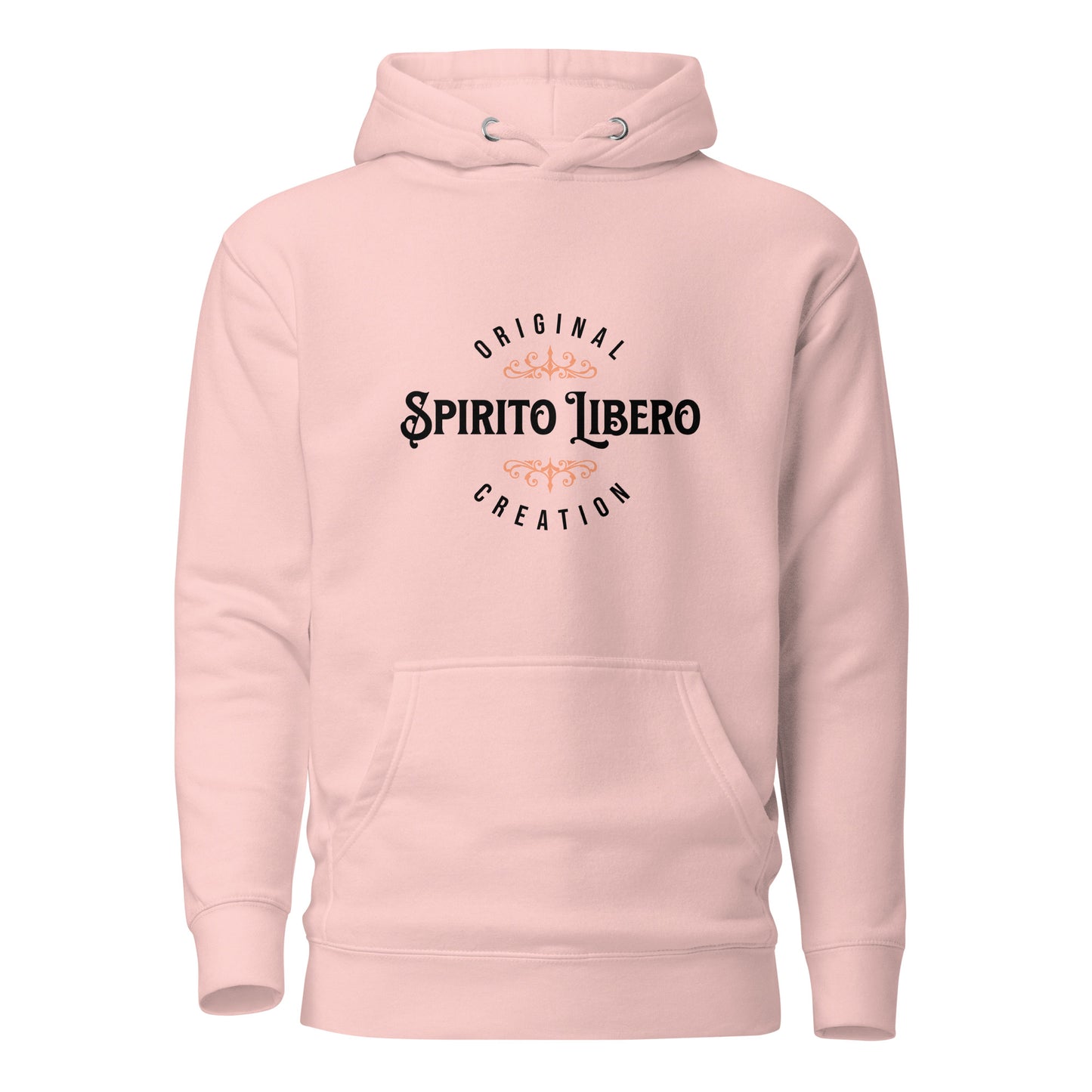 spirito-libero-free-spirit-unisex-premium-pullover-hoodie-light-pink-colour-front-view-Dreamy Phoenix