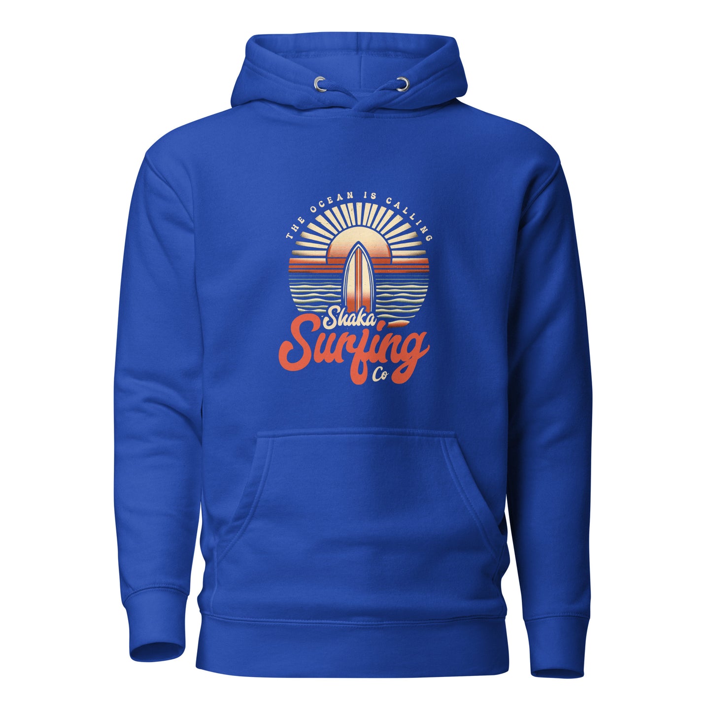 shaka-surfing-co-unisex-premium-pullover-hoodie-royal-blue-front-view-Dreamy Phoenix
